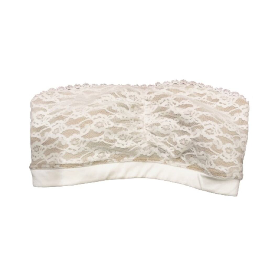 MAIDENFORM Bandeau Lace Bra Top (off white)